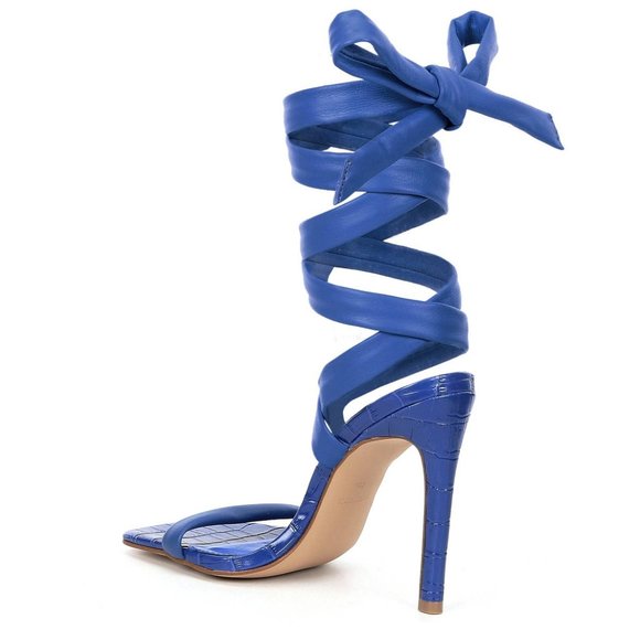 NEW Steve Madden Women's Utilize Heeled Sandal Blue - Picture 2 of 11